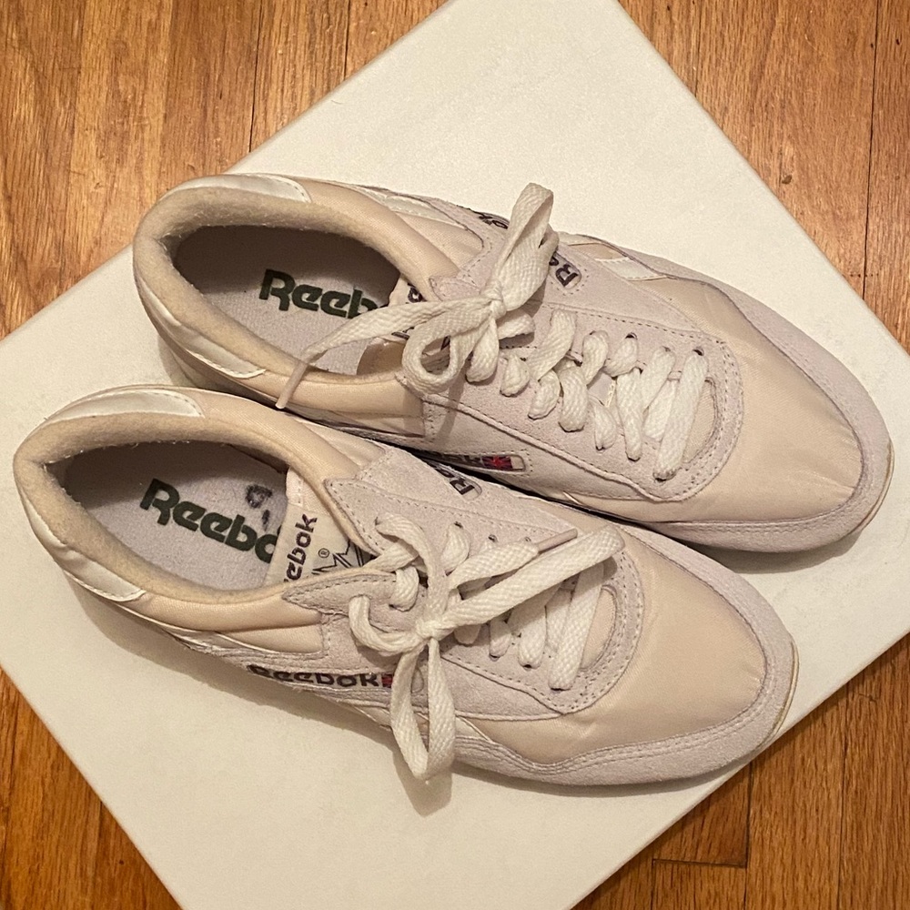 White/Cream Reebok Sneakers